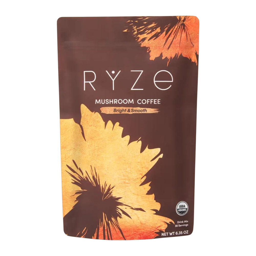 Bag of Ryze organic mushroom coffee, medium roast, 30 servings